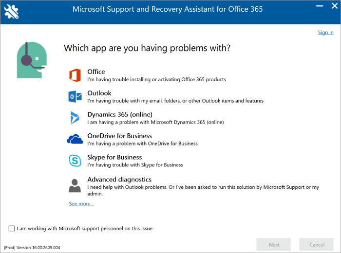 Repair Office Using Microsoft Support and Recovery Assistant