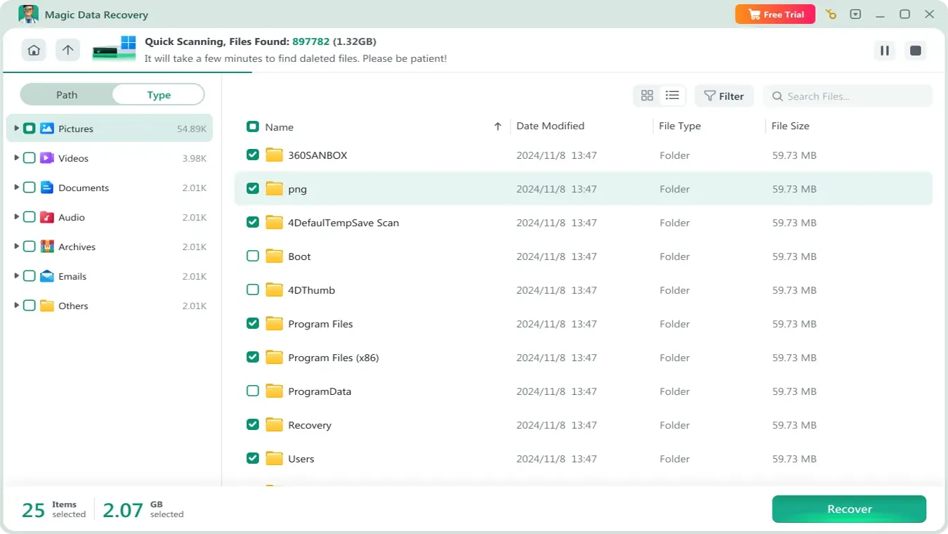 Magic Data Recovery 步驟 3