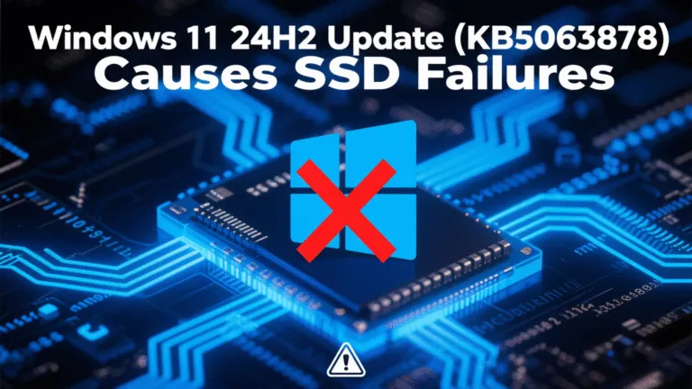 Windows 11 24H2 Update (KB5063878) Causes SSD Failures and Potential Data Corruption