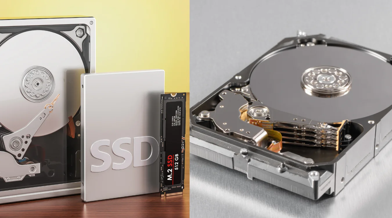 SSD vs HDD comparison showing faster performance and better reliability when replacing a failing hard drive