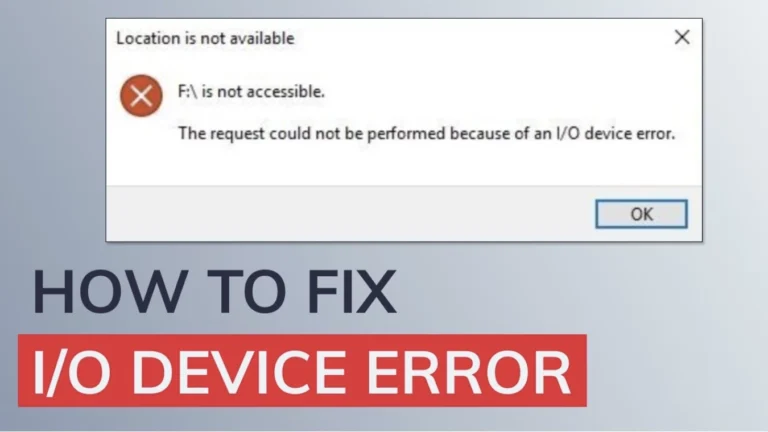 What an I/O Device Error Means on an External Hard Drive: A Complete Guide