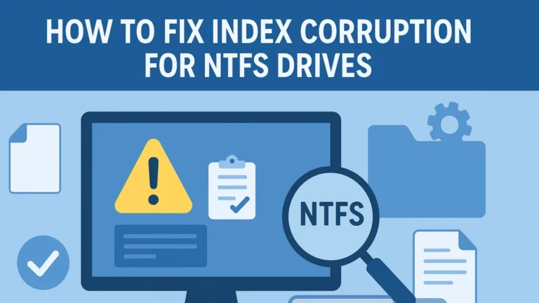 How to Fix Index Corruption for NTFS Drives