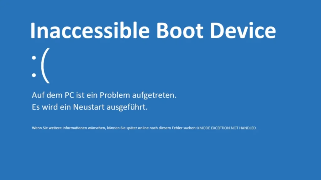 Inaccessible Boot Device