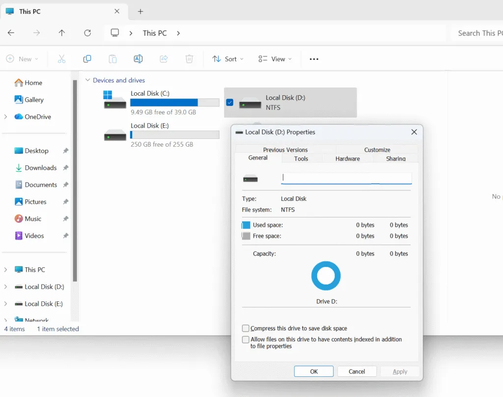 0 バイト ディスクエラー