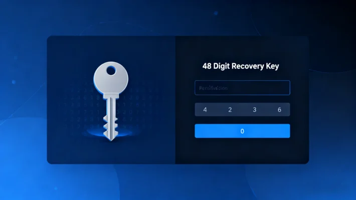 48-stelliger Wiederherstellungsschlüssel für BitLocker