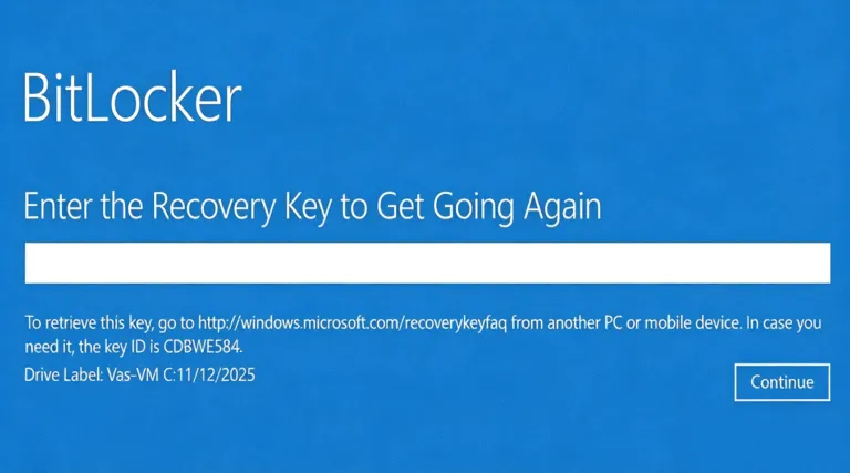 How to Fix Enter the Recovery Key to Get Going Again