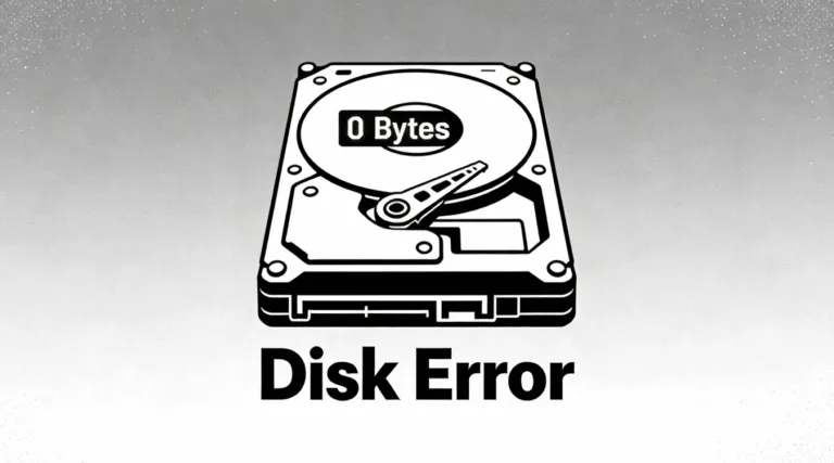 Cómo solucionar un error de disco de 0 bytes