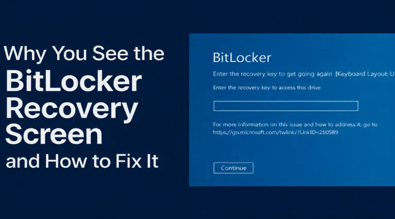 Why You See the Bitlocker Recovery Screen and How to Fix It