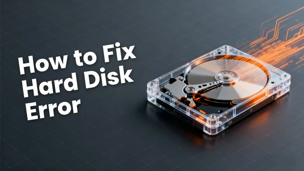 cómo comprobar el error del disco duro