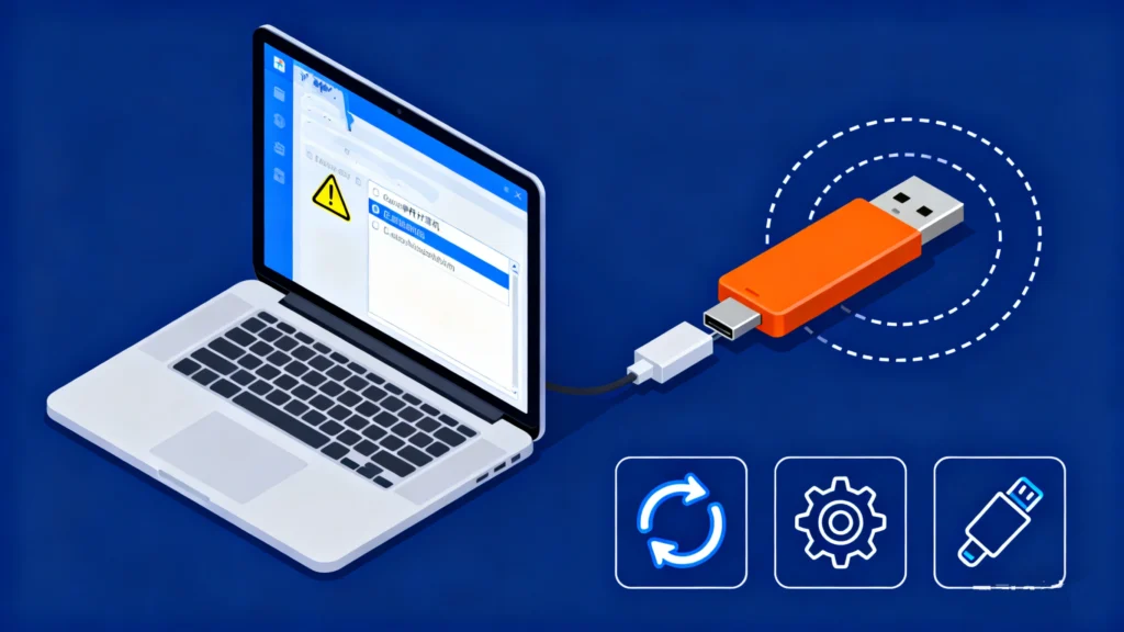 컴퓨터가 USB 플래시 드라이브를 인식하지 못함