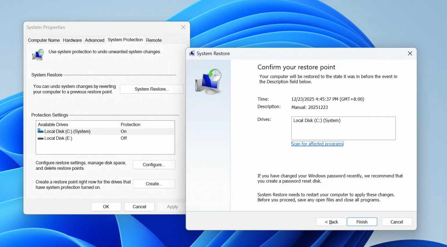 Recover Deleted Data from a Hard Drive by restore point