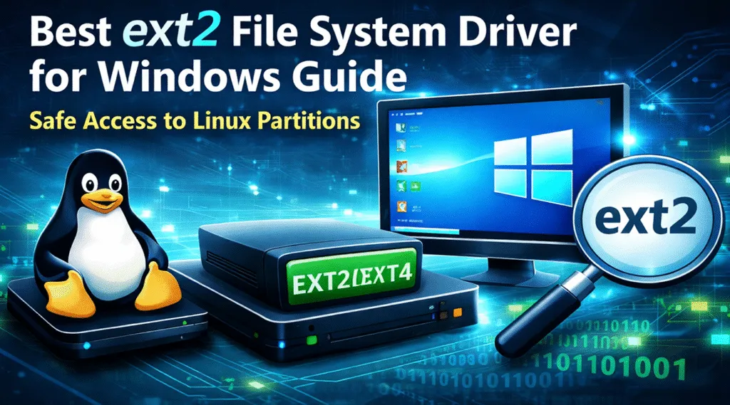 Guia do melhor driver de sistema de arquivos ext2 para Windows