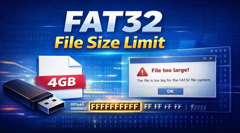 Límite de tamaño de archivos FAT32 y limitaciones del sistema