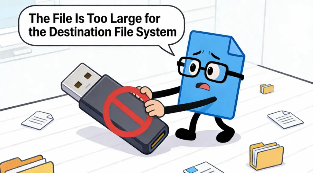 Fix The File Is Too Large for the Destination File System Error
