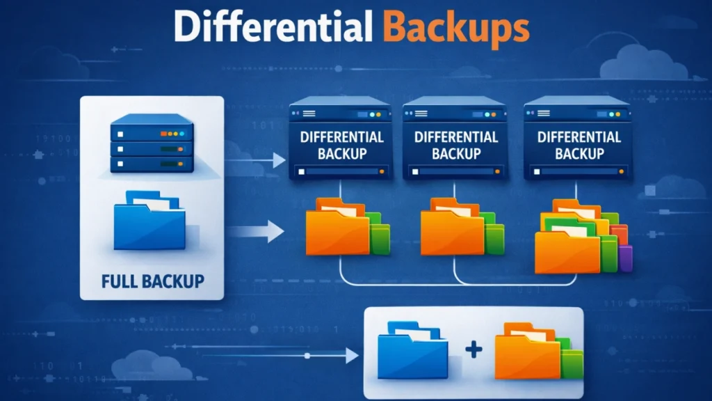 O que é uma estratégia de backup diferencial?