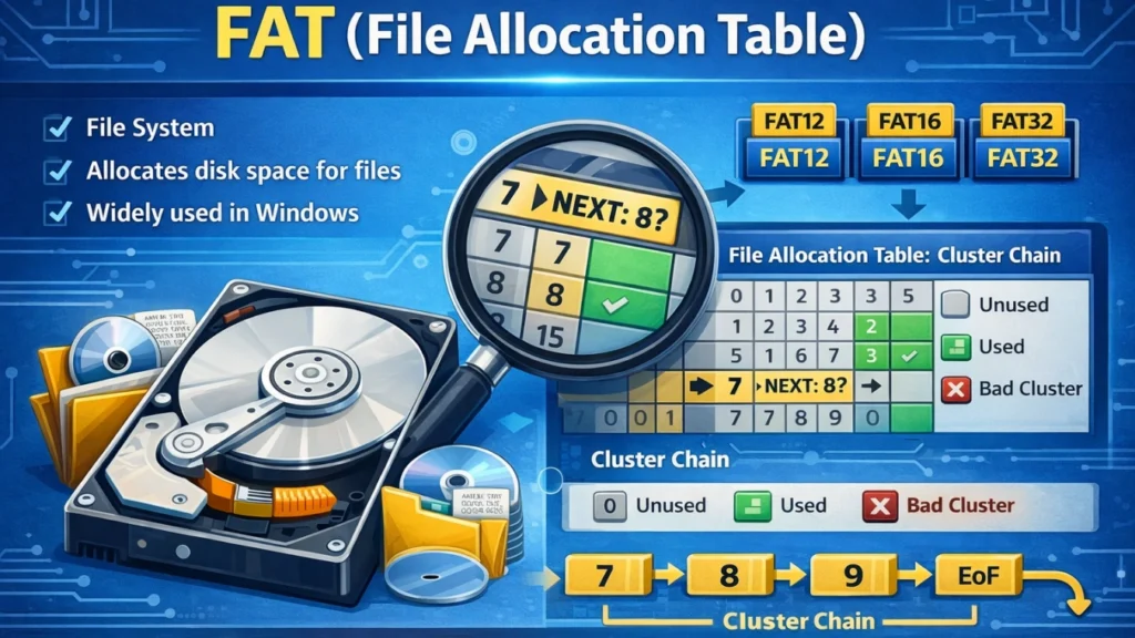 A clear FAT file allocation table definition