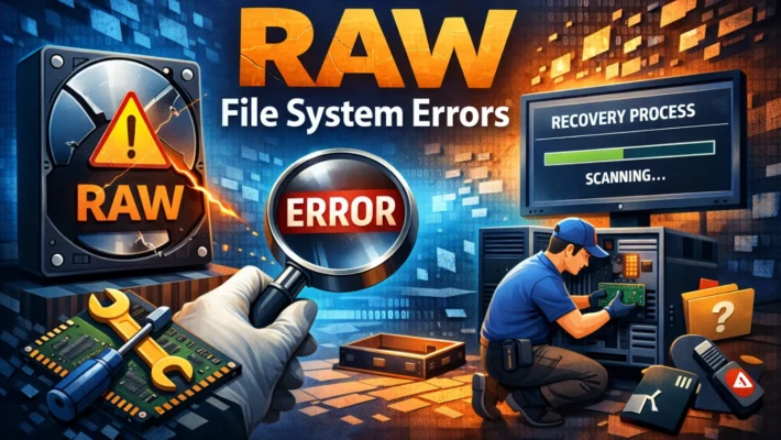 RAWファイルシステムのエラーを修正する