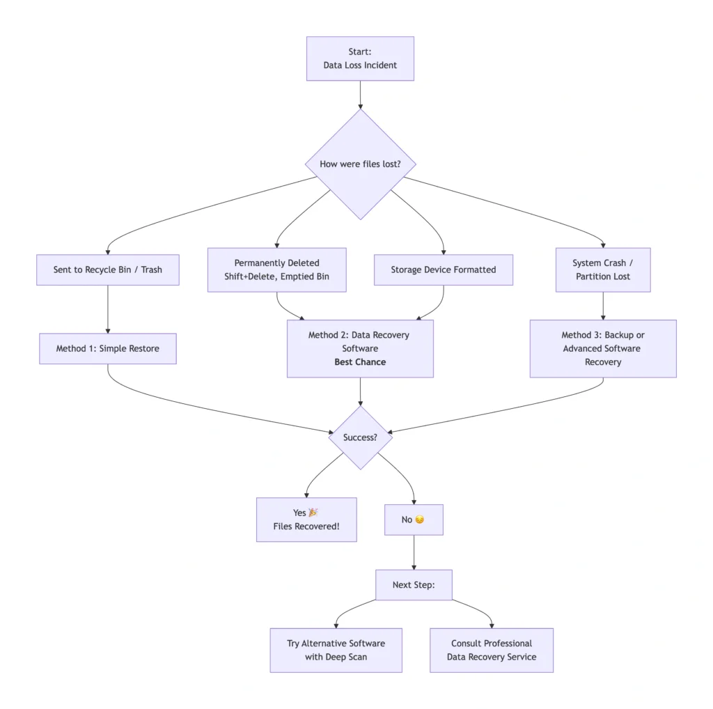 how can we recover the deleted files solution