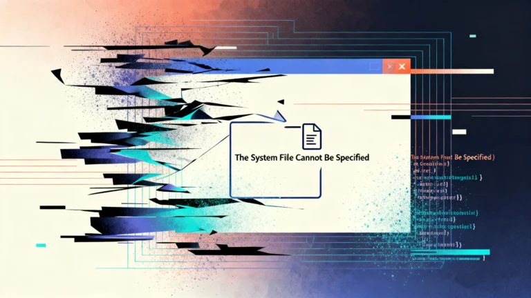 The System File Cannot Be Specified: Causes & Fixes