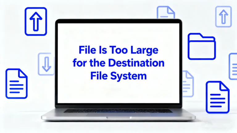 Correggere "Il file è troppo grande per il file system di destinazione"."