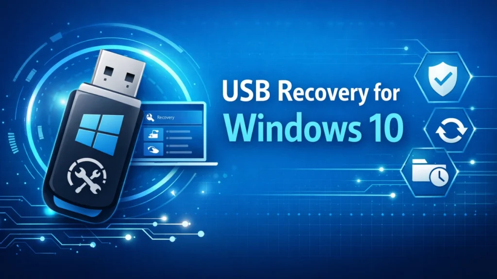 criar um USB de recuperação para o Windows 10
