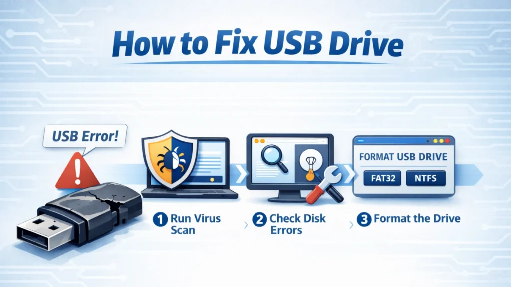 USB 드라이브 오류 수정 방법