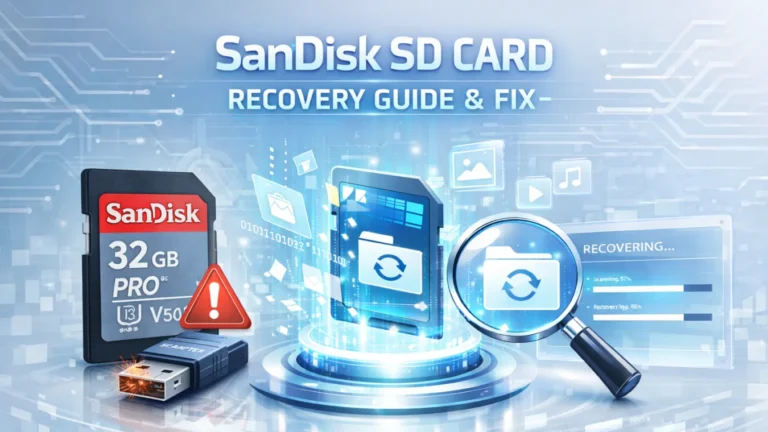 Como funciona a recuperação do cartão SD da SanDisk
