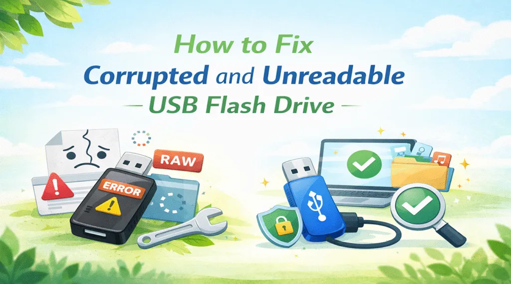 How to Fix Corrupted and Unreadable USB Flash Drive