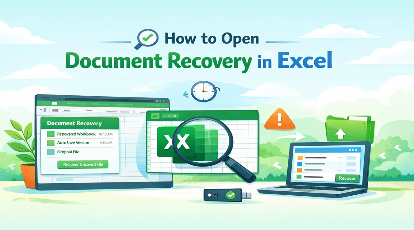 How to Open Document Recovery in Excel | Amagicsoft