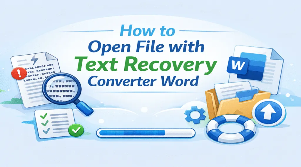 Cómo abrir un archivo con Text Recovery Converter Word