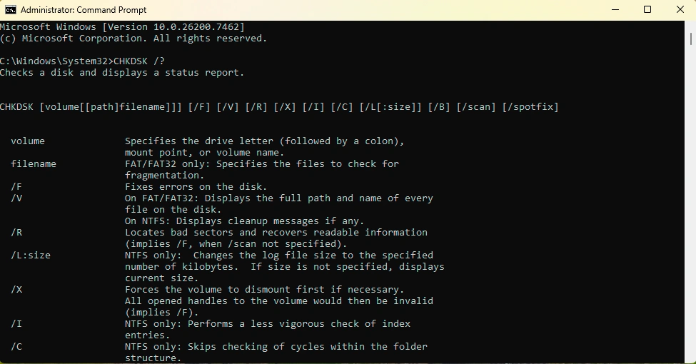 chkdsk fix Master File Table Records issue