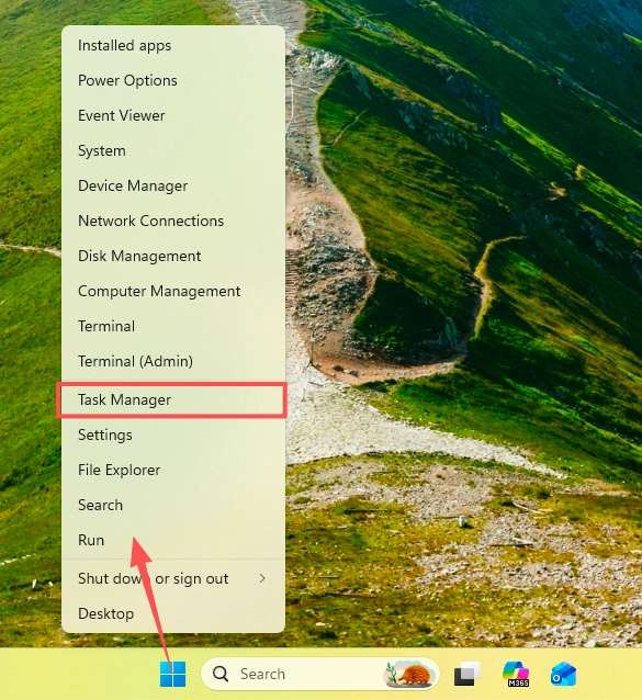Right-Click Taskbar