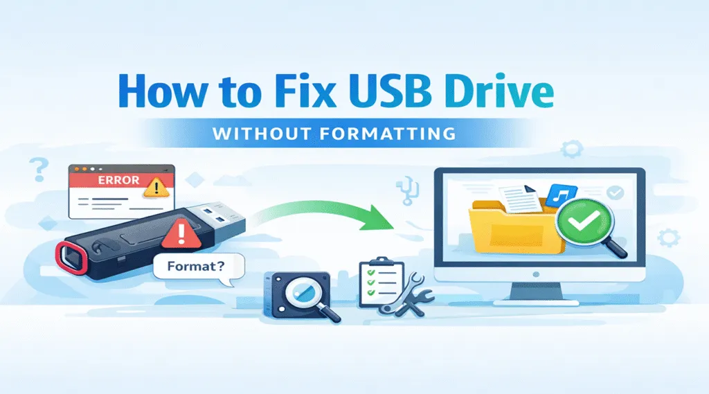 How to Fix USB Drive Without Formatting