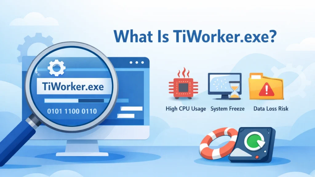 CPUに関連するtiworker.exeの活動は何ですか?