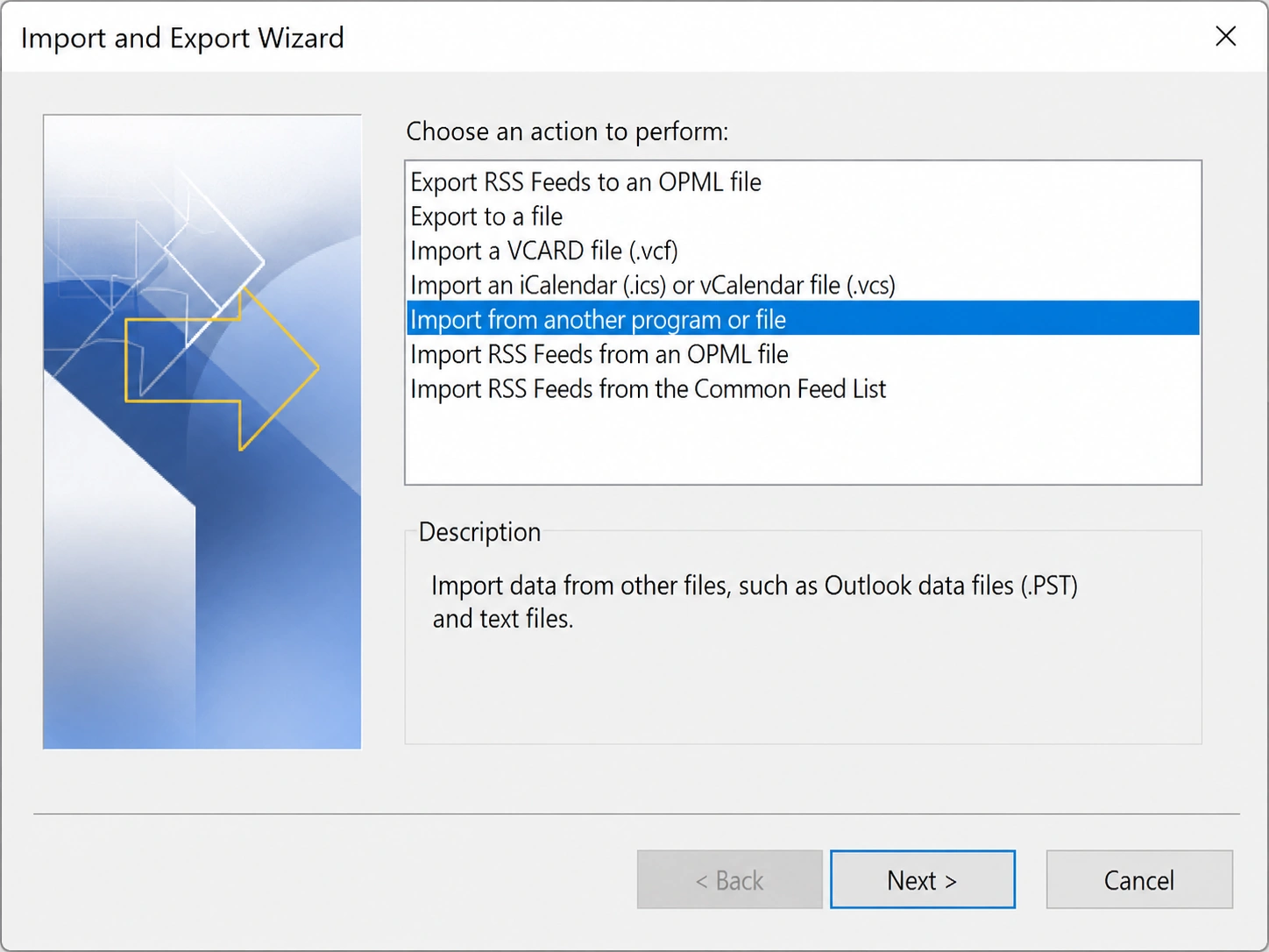 他のプログラムやファイルからインポートする