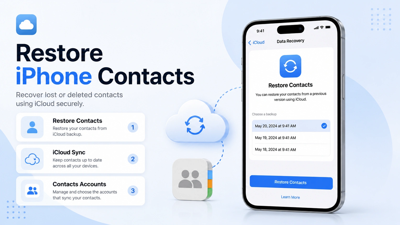 Restore Deleted Contacts on iPhone