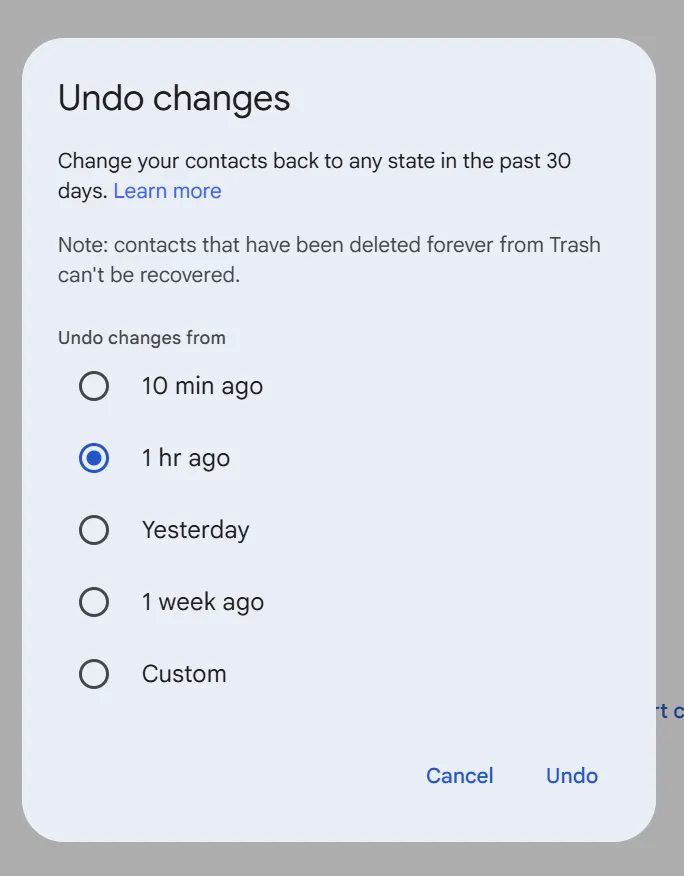 Undo-Changes
