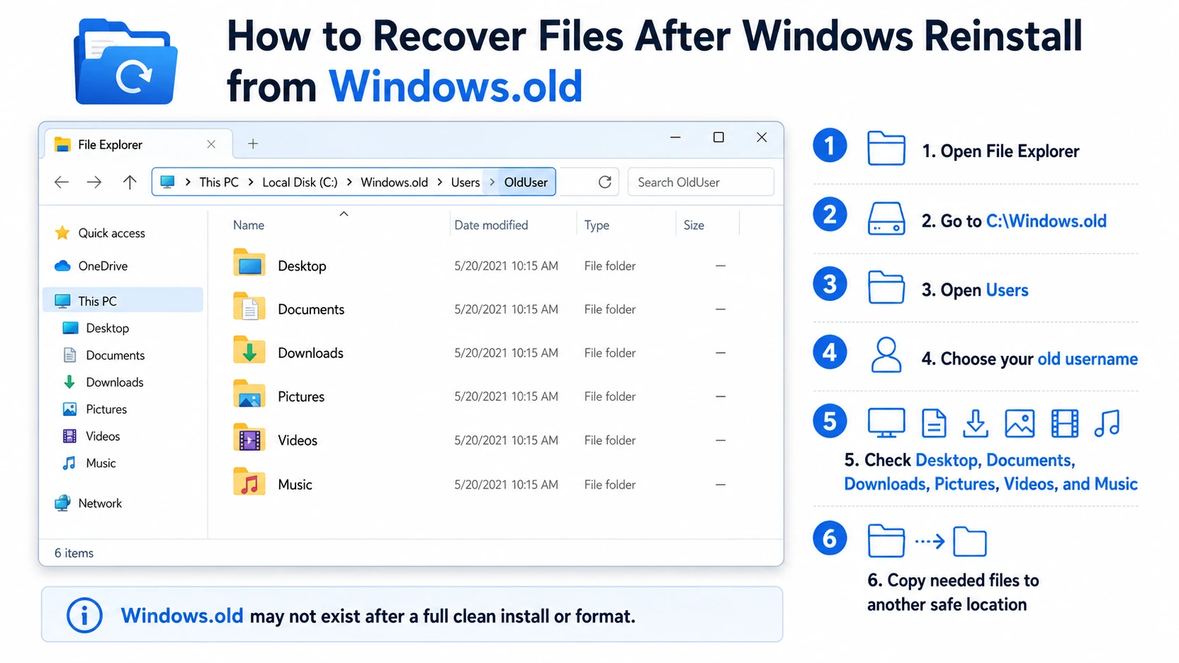 Windows 재설치 후 Windows.old에서 파일 복구하기