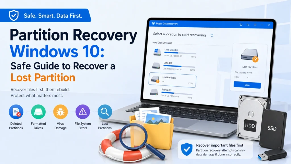 Aprende métodos seguros para recuperar particiones en Windows 10
