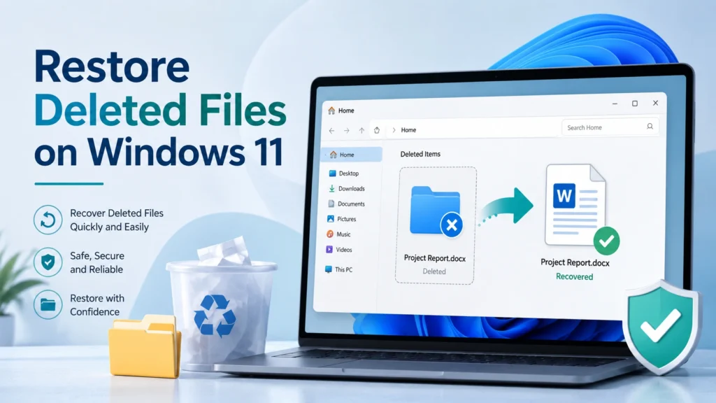 how to restore deleted files on Windows 11 safely