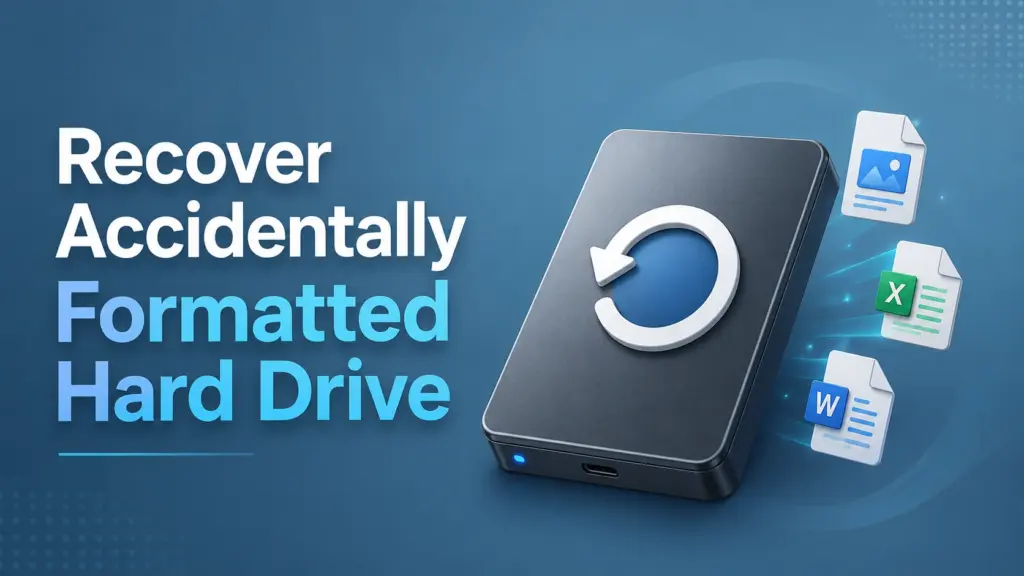 how to recover accidentally formatted hard drive data safely