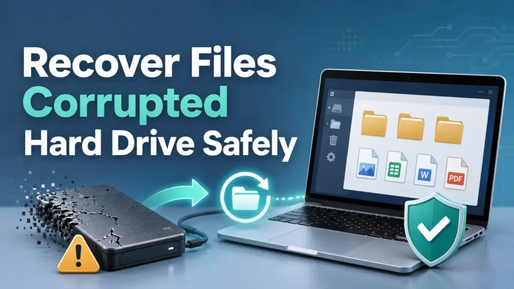 Learn how to recover files corrupted hard drive safely