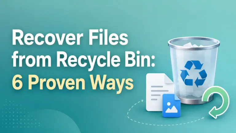 Recuperar archivos de la Papelera de reciclaje: 6 métodos probados