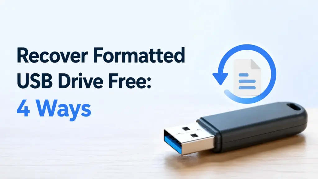 포맷된 USB 드라이브를 무료로 복구하는 방법을 알아보세요