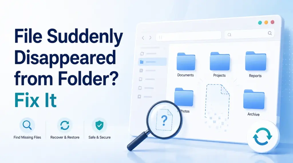 File Suddenly Disappeared from Folder Fix It