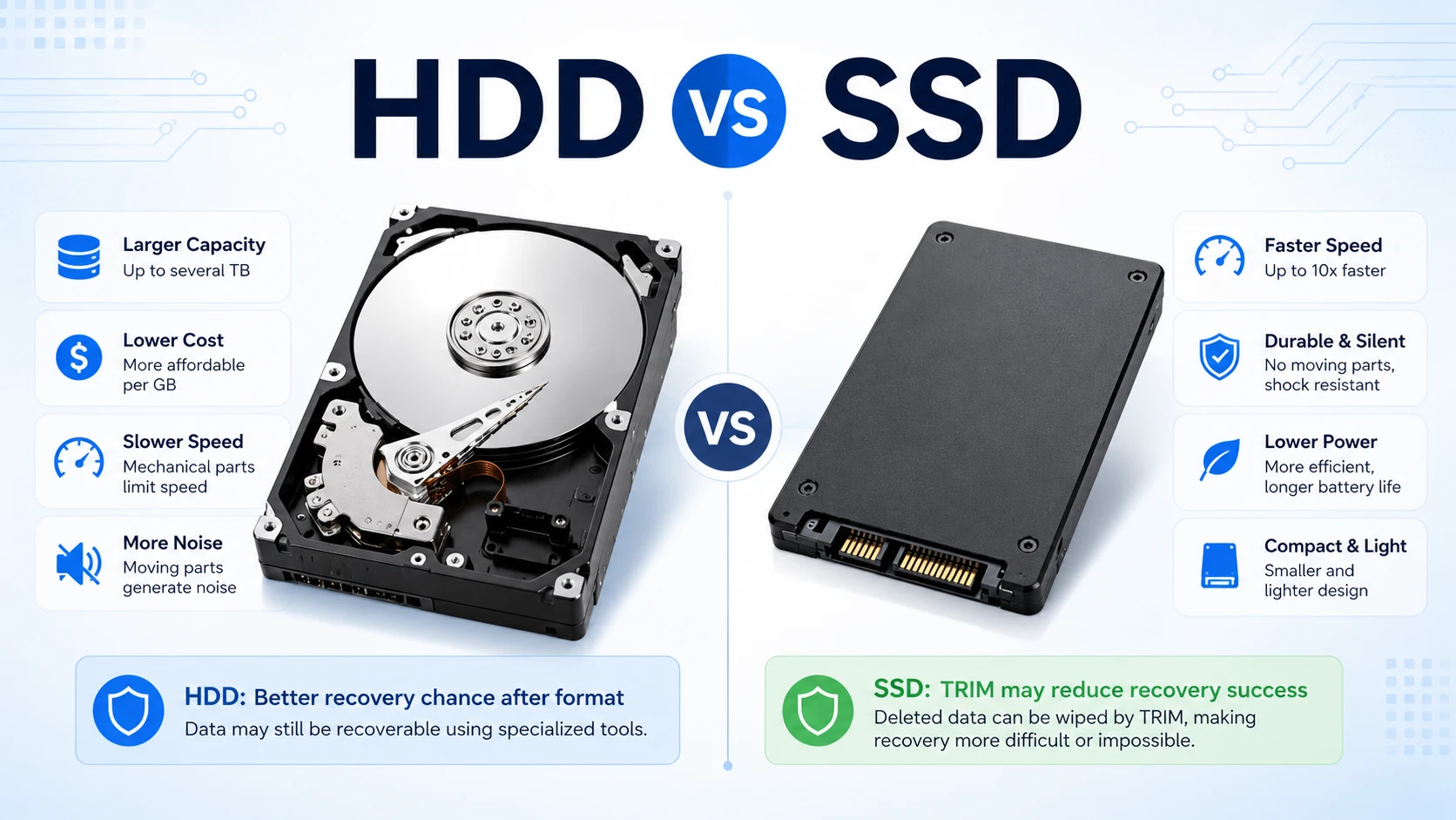 HDD 대 SSD