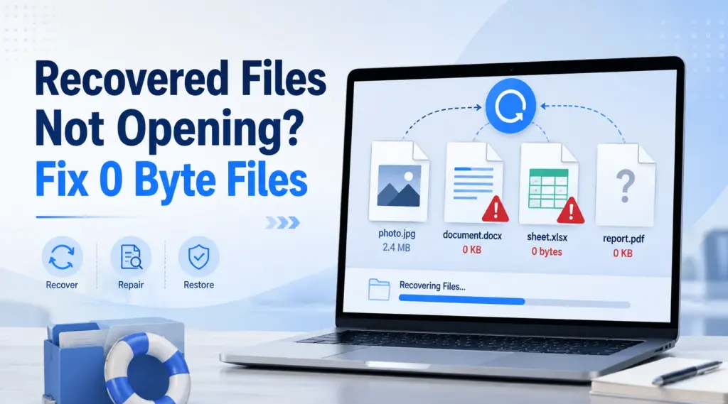 Recovered Files Not Opening Fix 0 Byte Files