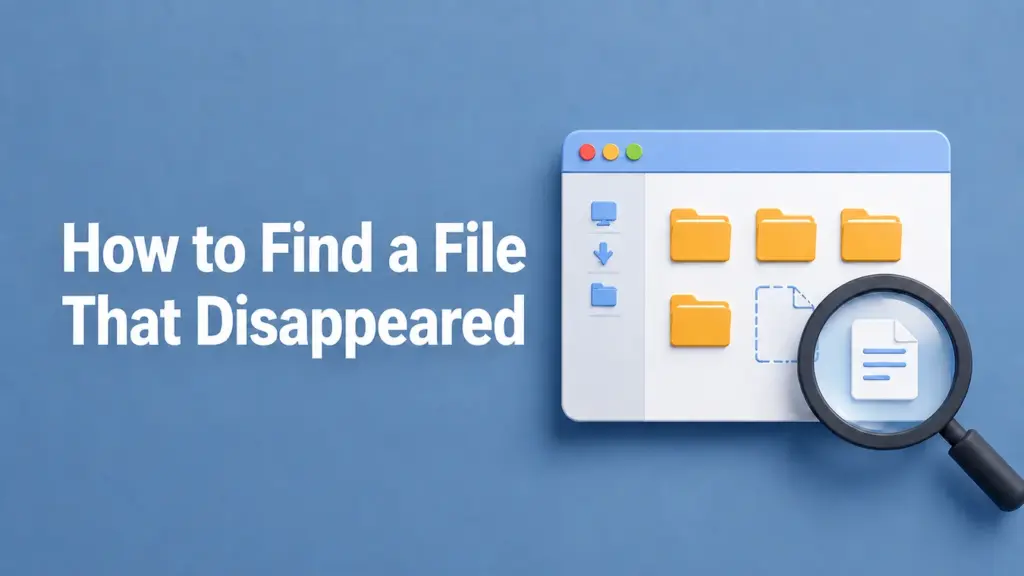 Learn how to find a file that disappeared in Windows 11