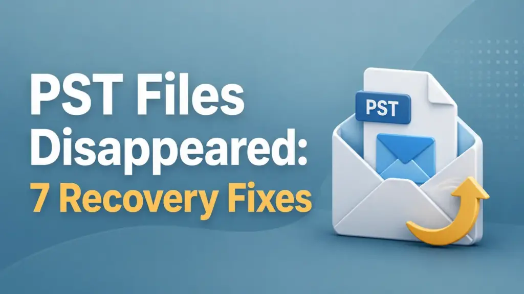 Recover When PST Files Disappeared: 7 Solutions