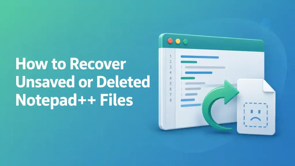 Learn how to recover Notepad++ unsaved files
